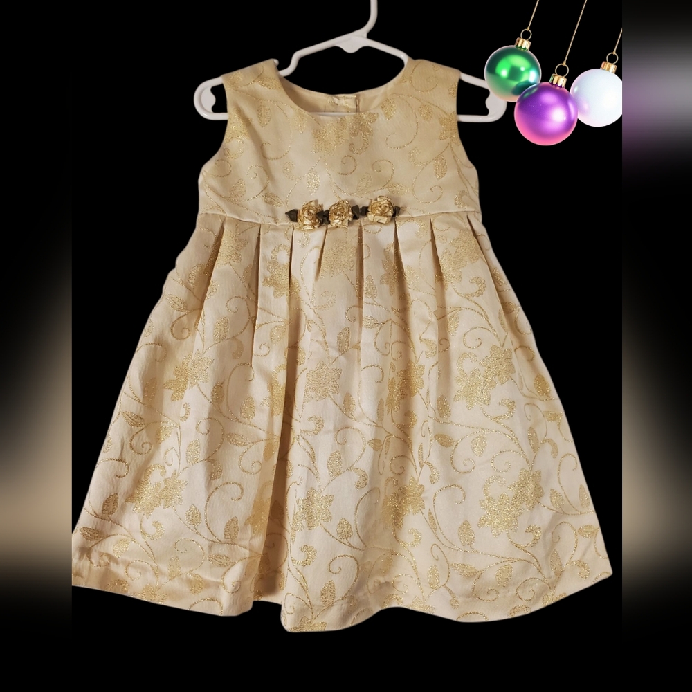 Prince Gold A-Line Pleated Dress for Cocktail Events